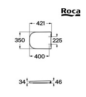 MEDIDAS TAPA INODORO THE GAP COMPACT ROCA
